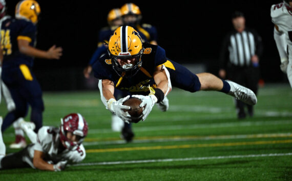 JIM THRALL | MATFOCUS.COM Aberdeen running back Micah Schroeder, seen here in a file photo from Sept. 27, rushed for 278 yards in a victory over Black Hills on Friday in Tumwater.