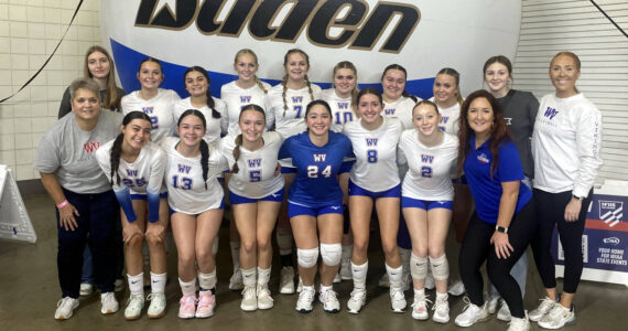 SUBMITTED PHOTO The Willapa Valley Vikings pose for a photo at the 1B State Championship Tournament on Thursday at the SunDome in Yakima.