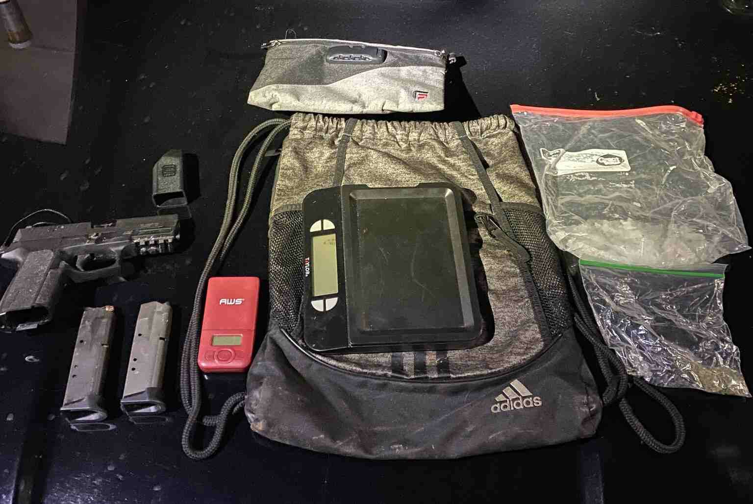 Aberdeen Police Department
Aberdeen Police Department officers confiscated a loaded pistol, drug scales, drug paraphernalia, packaging materials, 113 grams of methamphetamine and a large amount of U.S. currency in a drug bust Tuesday.