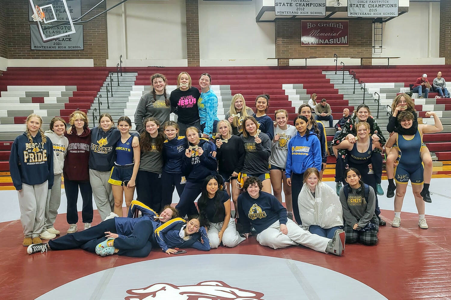 SUBMITTED PHOTO The Aberdeen girls wrestling team won the inaugural Lady Bulldog Bash on Saturday at Montesano High School.