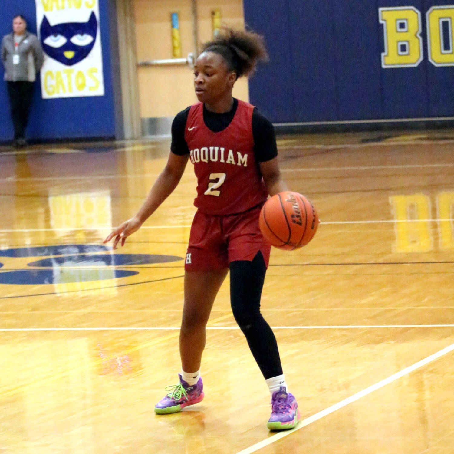 DAILY WORLD FILE PHOTO Hoquiam freshman guard RenaeJah Burtenshaw scored 17 points to lead the Grizzlies in a 55-41 win over Centralia on Thursday at Centralia High School.