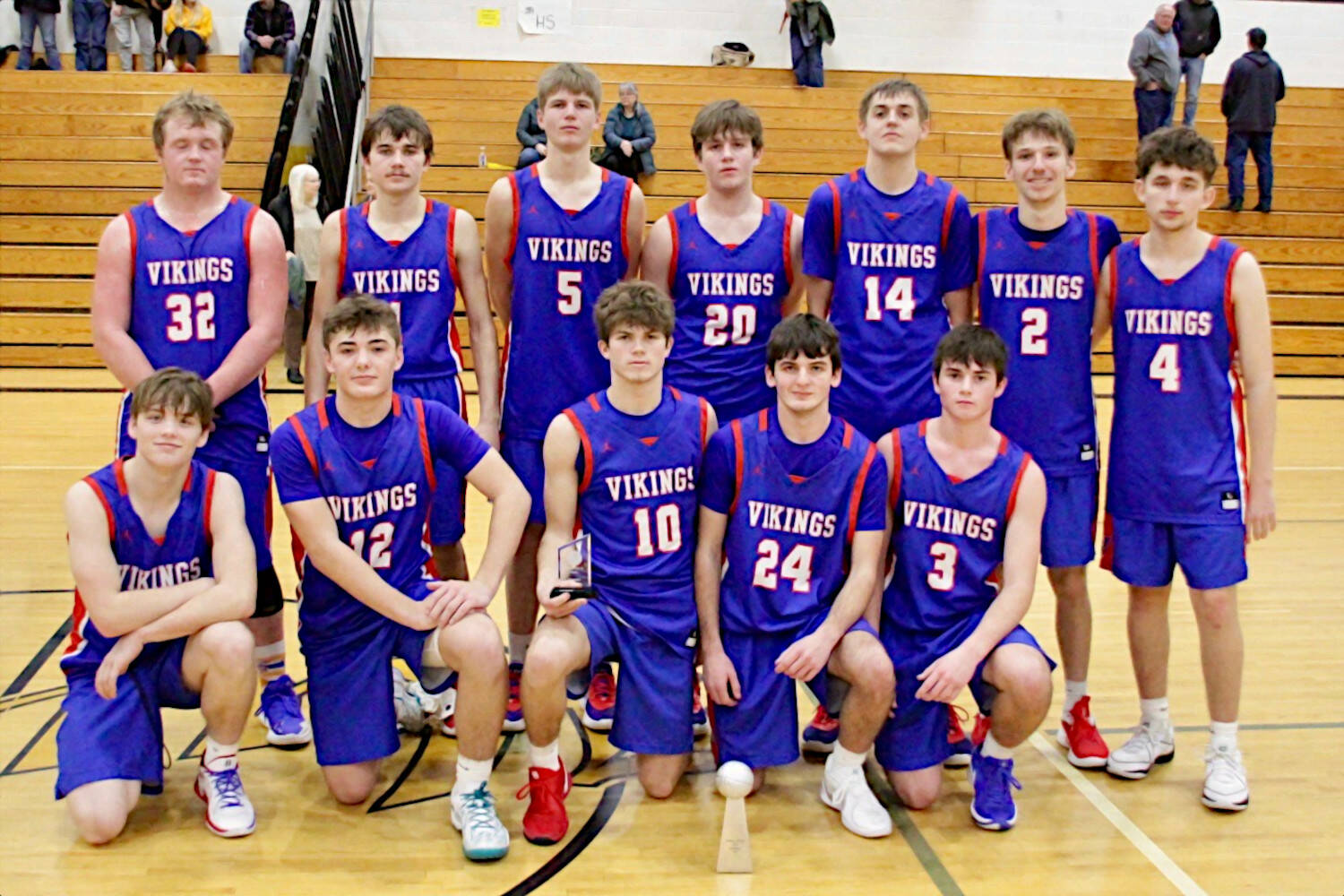 SUBMITTED PHOTO The Willapa Valley boys basketball team defeated North Beach 72-38 to win the Holiday with the Hyaks Tournament on Friday in Ocean Shores.